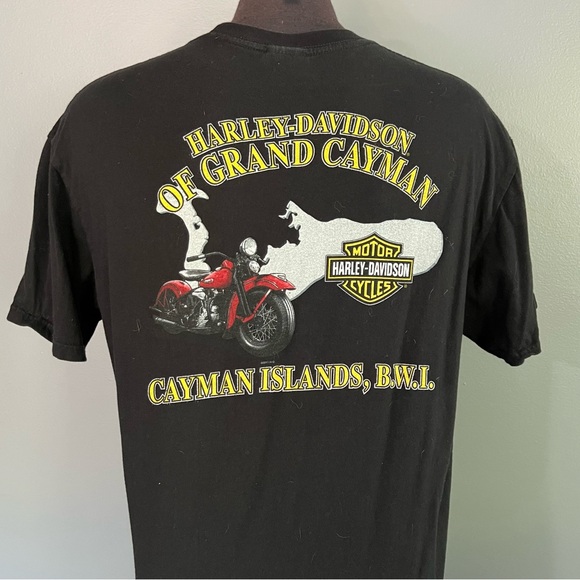 Harley Davidson Motorcycle Flame Bear Fire Grand Cayman, Cayman Island Shirt XL - Picture 5 of 11